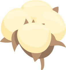 Stem cotton icon cartoon vector. Plant organic. Fabric natural