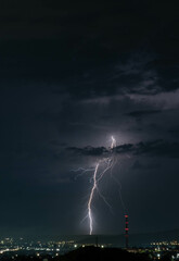 lightning over the city