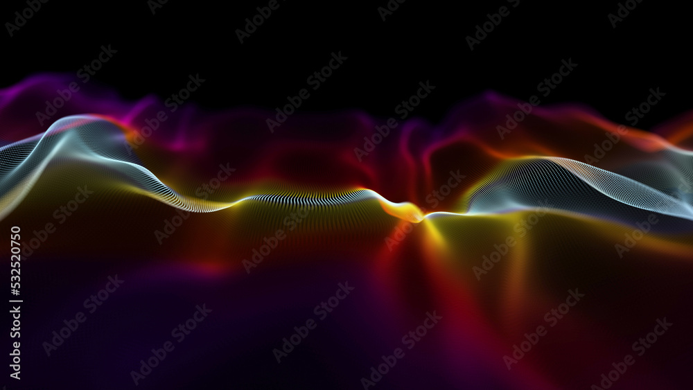 Poster abstract technology wave background. internet technology concept digital background. internet networ