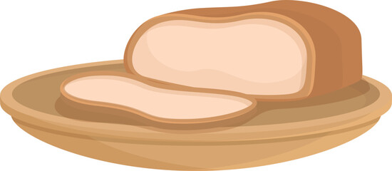 Slice meat icon cartoon vector. Japan food. Cuisine asian
