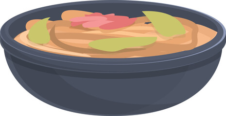 Ramen soup icon cartoon vector. Cuisine rice. Salad cook
