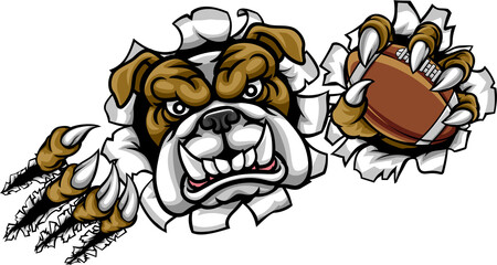 Bulldog American Football Sports Mascot