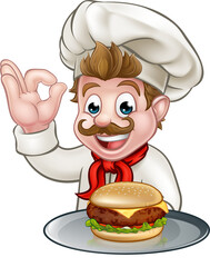 Chef Holding Burger