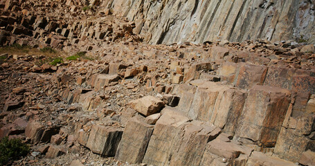 Hong Kong geographical park with natural hexagonal column