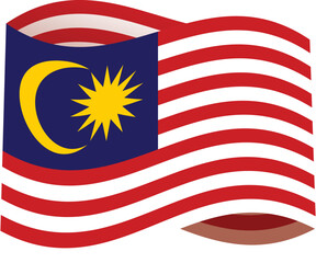 Malaysia flag icon cartoon vector. Happy day. National art