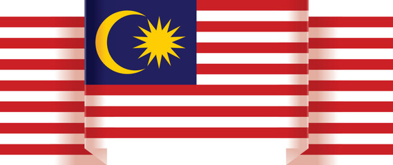 Malaysia nation icon cartoon vector. Country flag. Asian card
