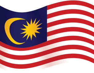 Asian celebration icon cartoon vector. Malaysia flag. Travel art