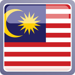 Emblem Malaysia icon cartoon vector. Country day. Nation republic