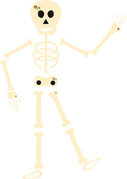 A cheerful skeleton who is doing well. good dead
