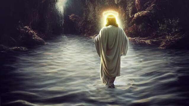 Jesus Christ walking on the water