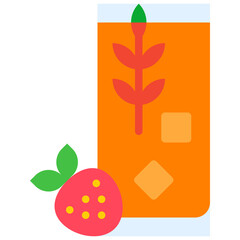 Zombie Cocktail icon, Alcoholic mixed drink vector