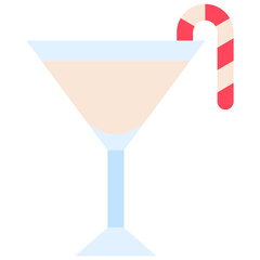 Peppermint martini Cocktail icon, Alcoholic mixed drink vector