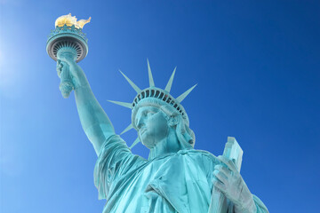 The Statue of Liberty, American symbol, New York, USA.