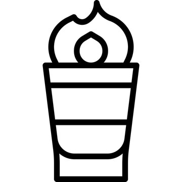 B-52 Cocktail icon, Alcoholic mixed drink vector