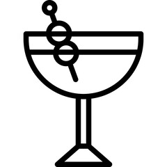 Obraz premium Last Word Cocktail icon, Alcoholic mixed drink vector