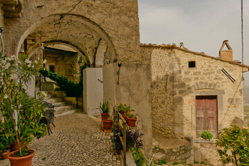 Borgo medievale di Pretoro.Abruzzo, Italy - obrazy, fototapety, plakaty