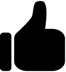 Isolated icon of a thumbs up logo. Concept of social network, like and dislike.