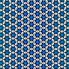 Blue White Star Line Shape Texture Tile Wrapping Paper Decorative Element Laminate Textile Tile Garment Cloth Fashion Fabric Vector Art Geometrical Pattern