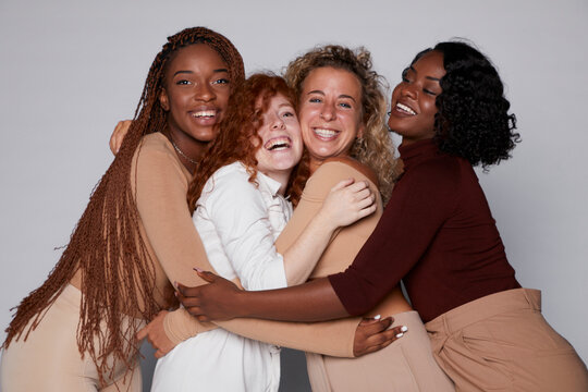 Portrait Of Large Group Of Multiethnic Women Friends

