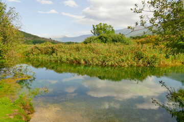 Bussi sul Tirino, fiume Tirino.Abruzzo, Italy