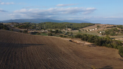 Obraz premium Campo de cultivo temporada de otoño