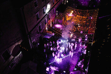 Crowded festival venue