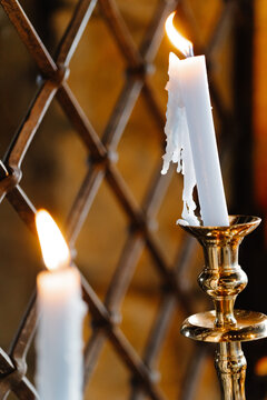 Fired candles indoor