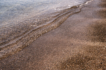 Sandy seashore, summer background
