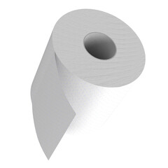 3d rendering illustration of a toilet paper roll