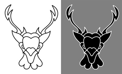 deer logo illustration design