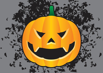 Smiling pumpkin head in halloween day