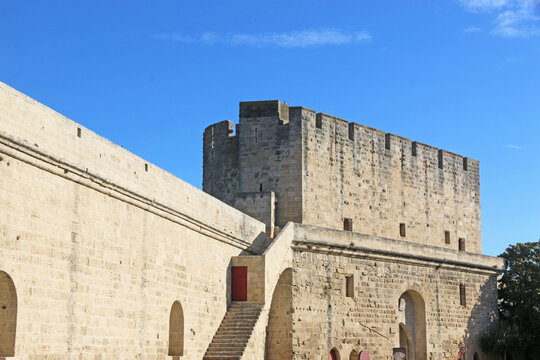 City walls of Aigues-Mortes in France	