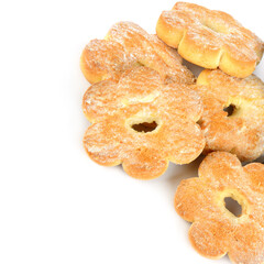 cookies isolated on a white background. Free space for text.