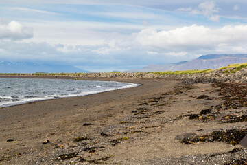 the ocean bay of seltjarnarnes near Reykjavik