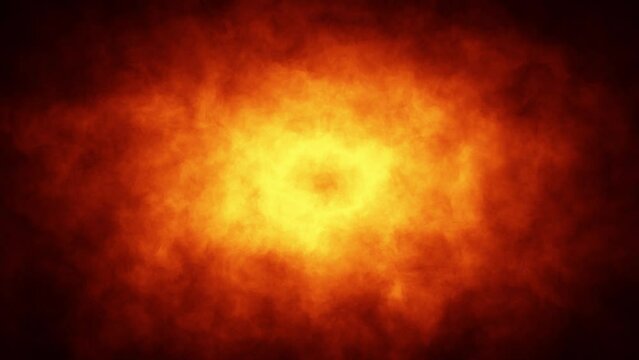 Looped dark fire flames copy space animation background.	
