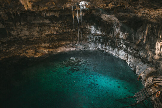 Scenic view of Cenote in Yucatan, Mexico