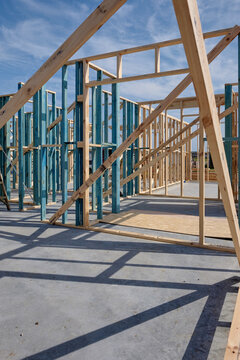 Timber frames of new home