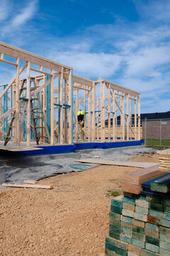Large house being constructed 