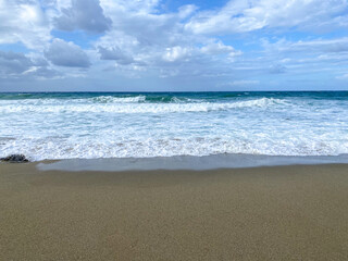 Sandy beach of the Aegean Sea