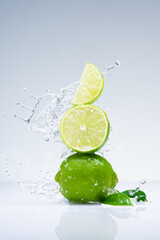 Llime and water