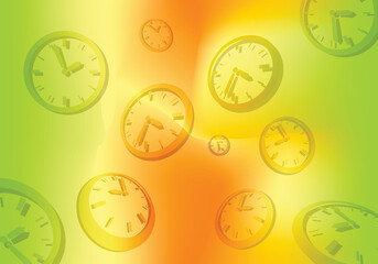 time is money with watchand colorful gradient background