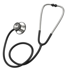 3d rendering illustration of a stethoscope