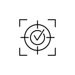 Accuracy Aim Line Vector Icon for Achievement, Success, Motivation and more. Editable Stroke. eps 10