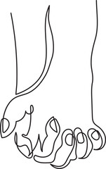 hands holding hand gesture minimal outline art