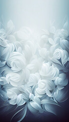 Floral themed abstract 3D background.