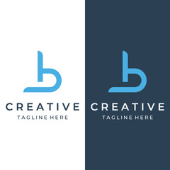 Unique and simple simple geometry initial letter B element logo template.Logo for business, company and business cards.