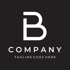 Unique and simple simple geometry initial letter B element logo template.Logo for business, company and business cards.