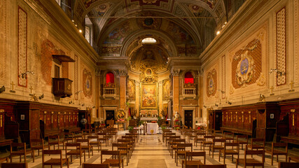 Oratorio di San Francesco Saverio (oratorio del Caravita) baroque styled church in the Pigna...