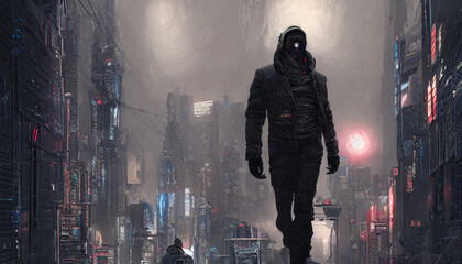 Obraz premium Sci fi city