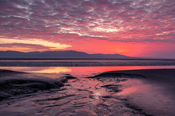Fototapeta na wymiar Tranquil sunrise over Dundalk Bay, Blackrock, Dundalk, County Louth, Ireland 